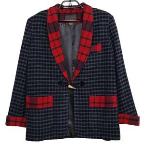 Lauren Ralph Lauren Black Label Academia Blazer Plaid Checked Large